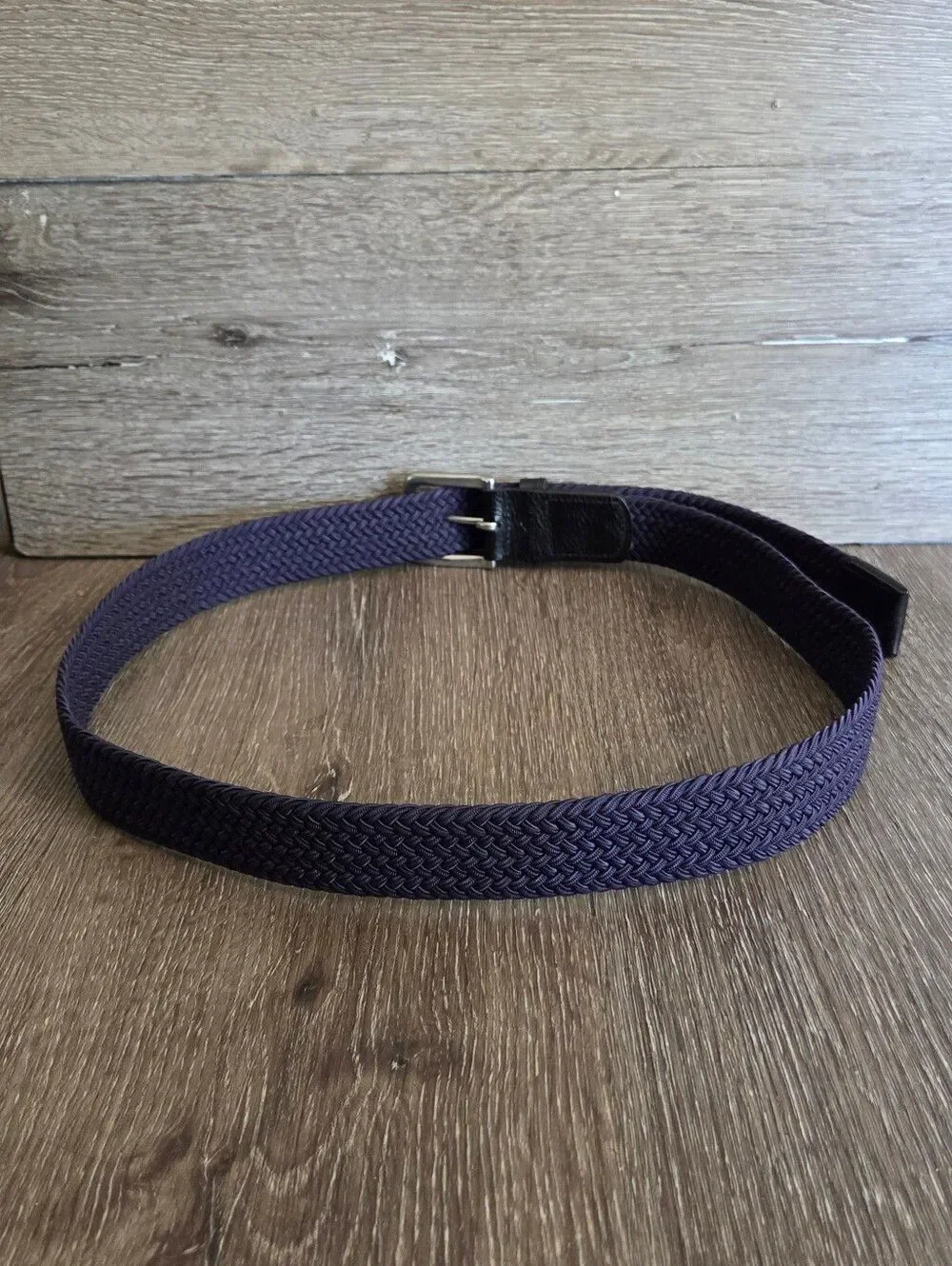 Trafalgar Riverside Solid Stretch Navy Weave Belt - 46.5
